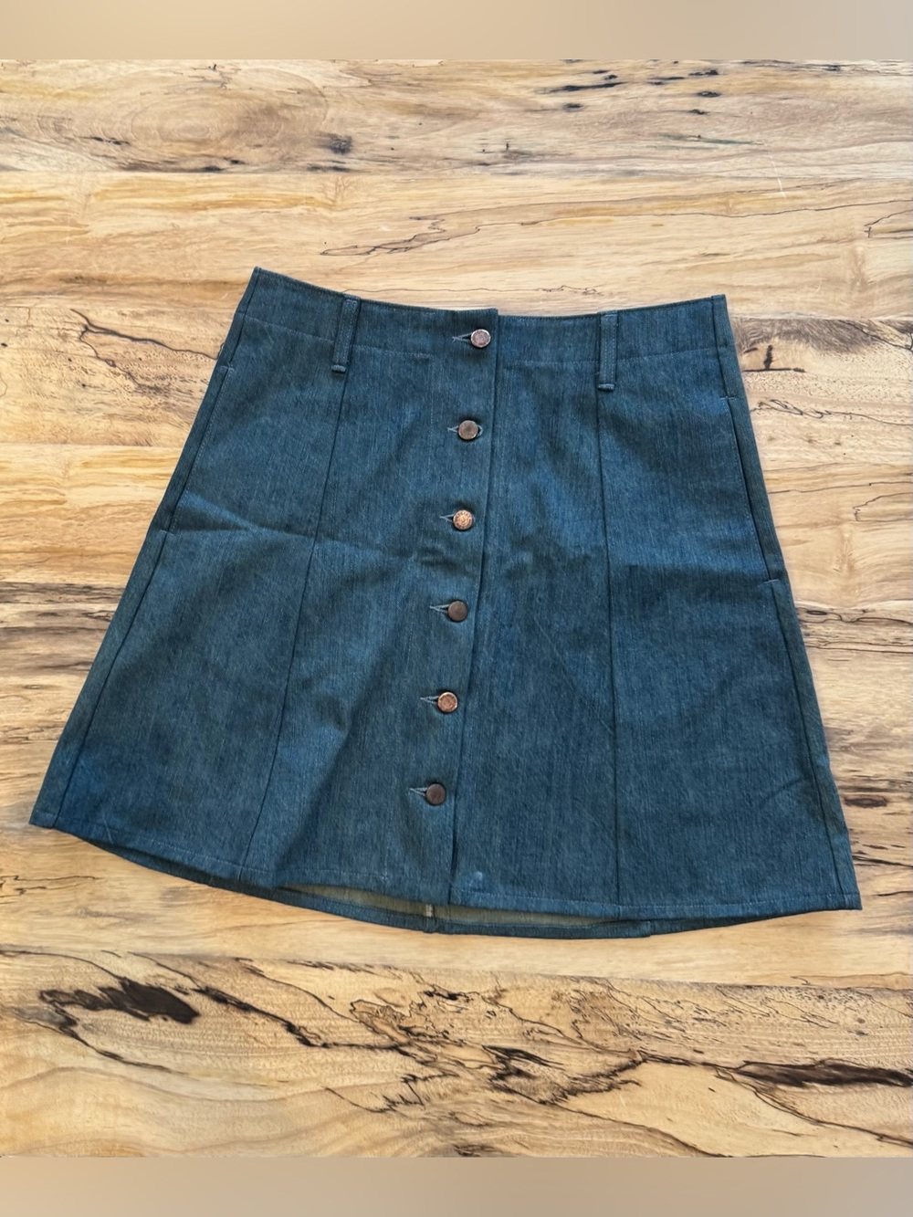✨Rare✨ Detroit Denim Co. Women's Denim Button-Front A-Line Skirt